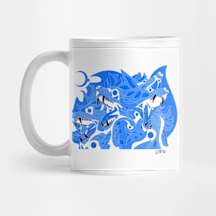 cadejo cerberus werewolf kaiju ecopop art beast Mug